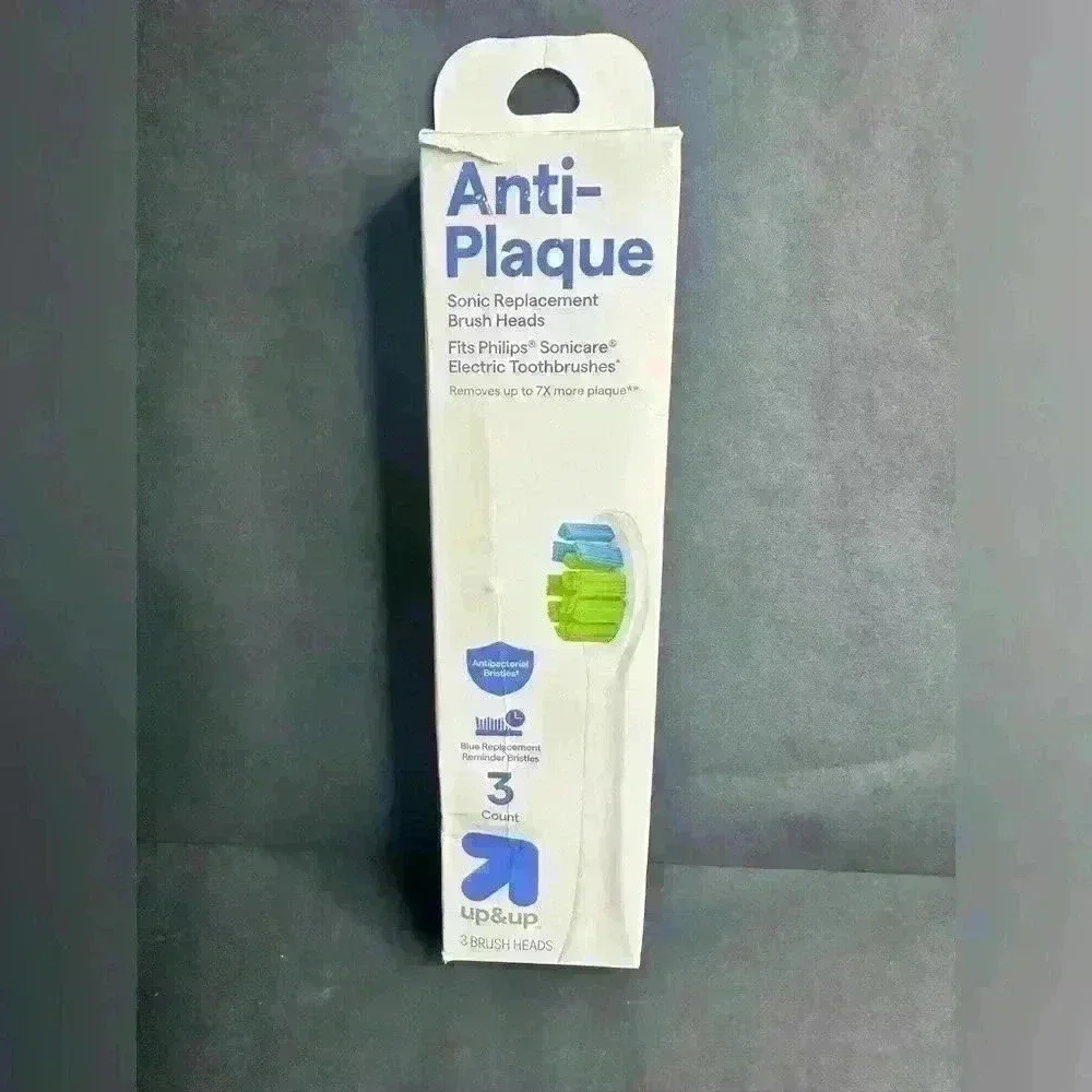 Up&UP, Anti-Plaque Pro Sonic Brush Heads. 3 Heads Bristles